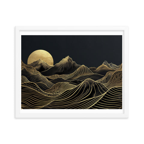 Topography Landscape - Framed Print