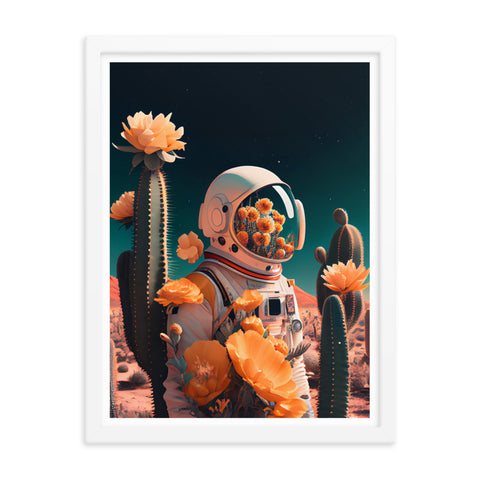 Astronaut in the desert - 1 - Framed Print