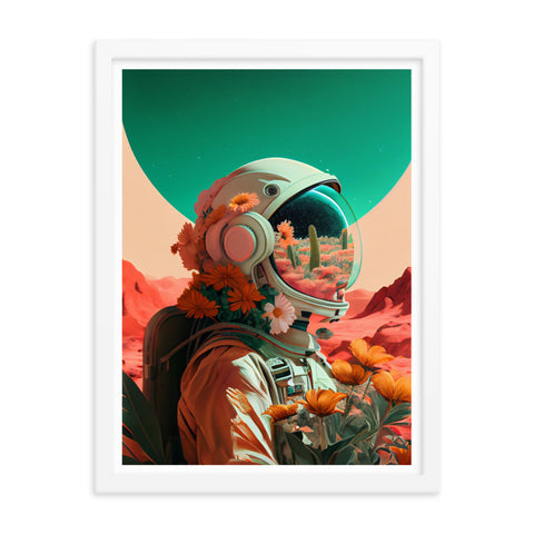 Astronaut in the desert - 2- Framed Print