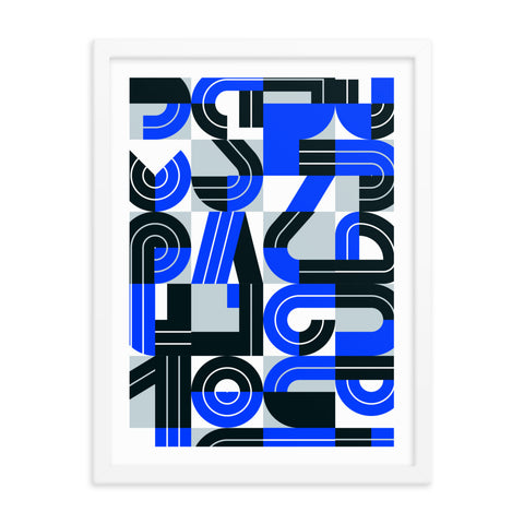 PolyType - 1 - Framed Print