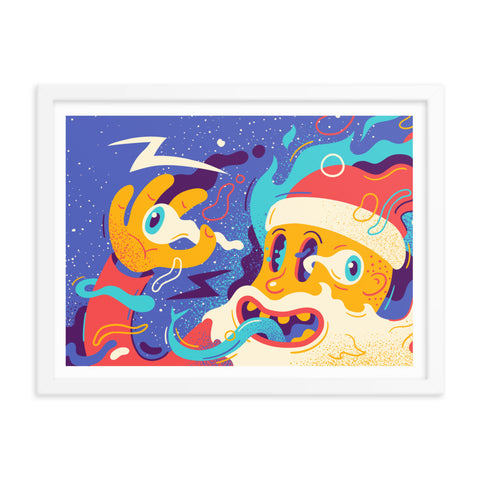 Santa on Acid - Framed Print