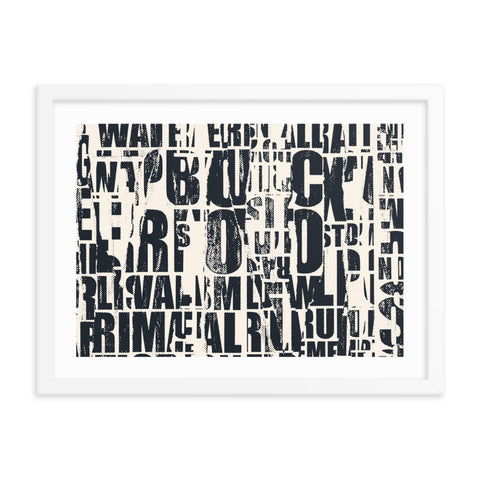 News Grunge - Framed Print