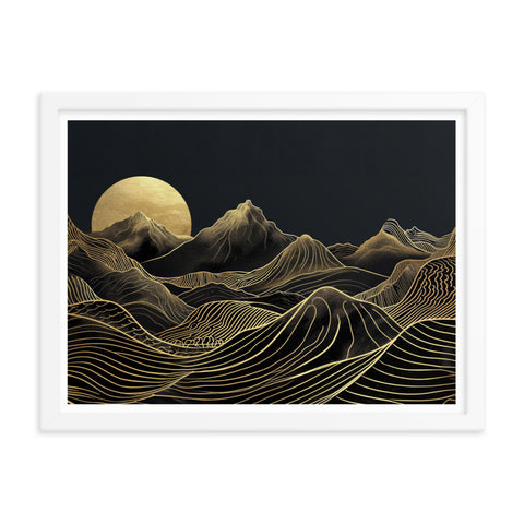 Topography Landscape - Framed Print