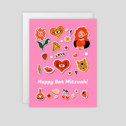 Happy Bat Mitzvah - Greeting Card