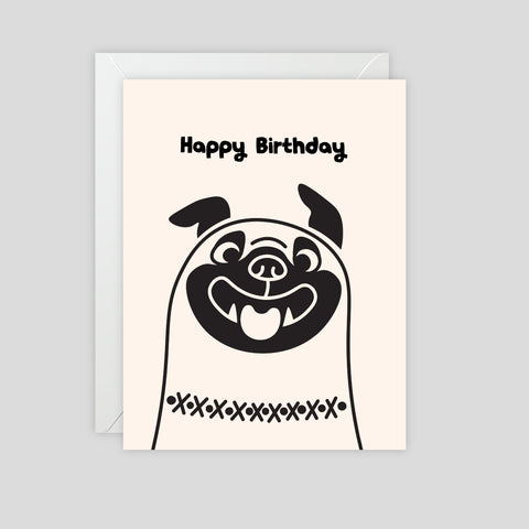 Happy Birthday (Bulldog) - Greeting Card